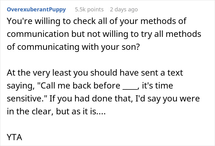“AITA For Telling My Son That He's Not Coming On Vacation Because He Didn't Check His Emails?”