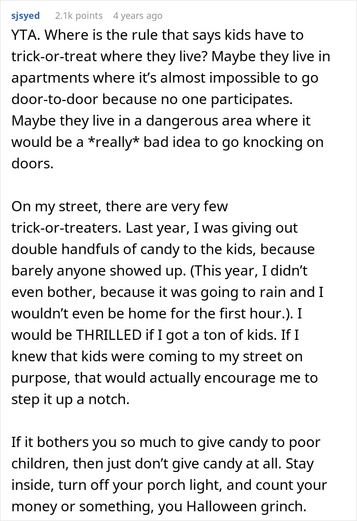 Guy Mad Over Kids From Poorer Families Trick-Or-Treating In His Neighborhood Is Told To Check His Privilege Guy Mad Over Kids From Poorer Families Trick-Or-Treating In His Neighborhood Is Told To Check His Privilege