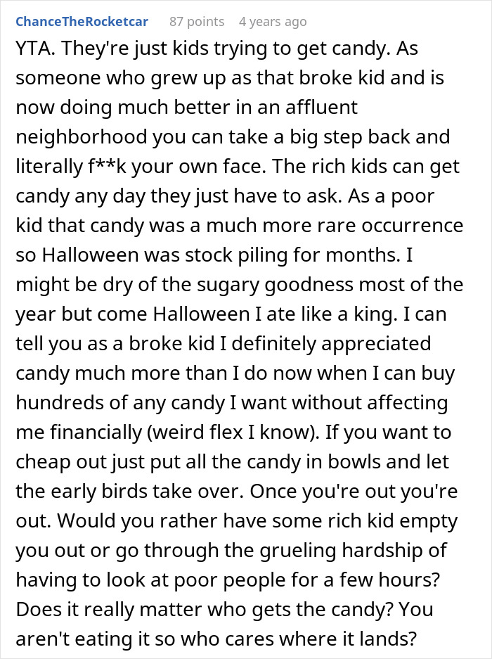 Guy Mad Over Kids From Poorer Families Trick-Or-Treating In His Neighborhood Is Told To Check His Privilege Guy Mad Over Kids From Poorer Families Trick-Or-Treating In His Neighborhood Is Told To Check His Privilege