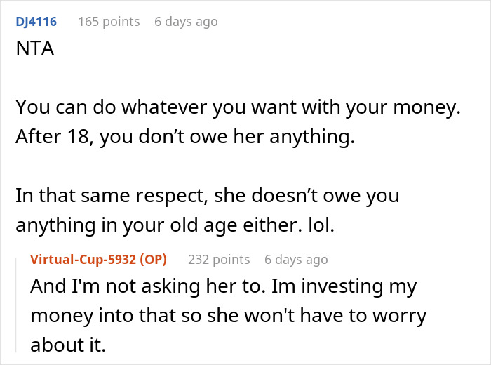 “Would I Be The Jerk For Financially Cutting Off My Daughter?” “Would I Be The Jerk For Financially Cutting Off My Daughter?”