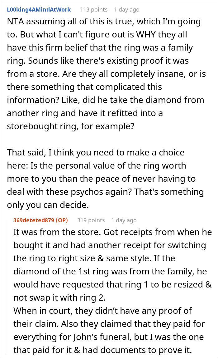 Family Begs Their Deceased Son’s Fiancé To Return Their Family “Heirloom”, She Ends Up Going To Court