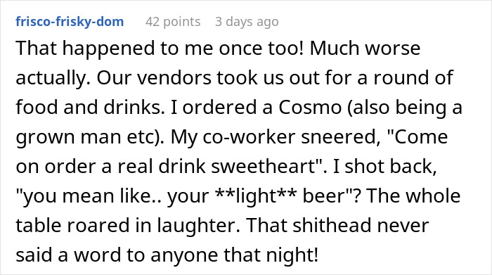 Man Finds A Brilliant Way To Embarrass Server Who Laughed At Him For Ordering A Pina Colada