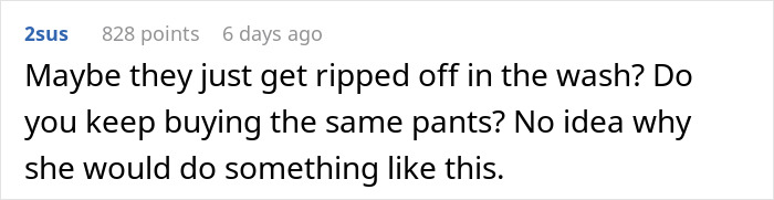 Man Thinks His Wife Cuts Off His Pants Strings, Finds Out Adorable Reason They Go Missing Man Thinks His Wife Cuts Off His Pants Strings, Finds Out Adorable Reason They Go Missing