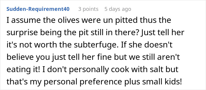 Couple Decides To No Longer Eat MIL's Food Because She's A Terrible Cook, She Gets Offended Couple Decides To No Longer Eat MIL's Food Because She's A Terrible Cook, She Gets Offended