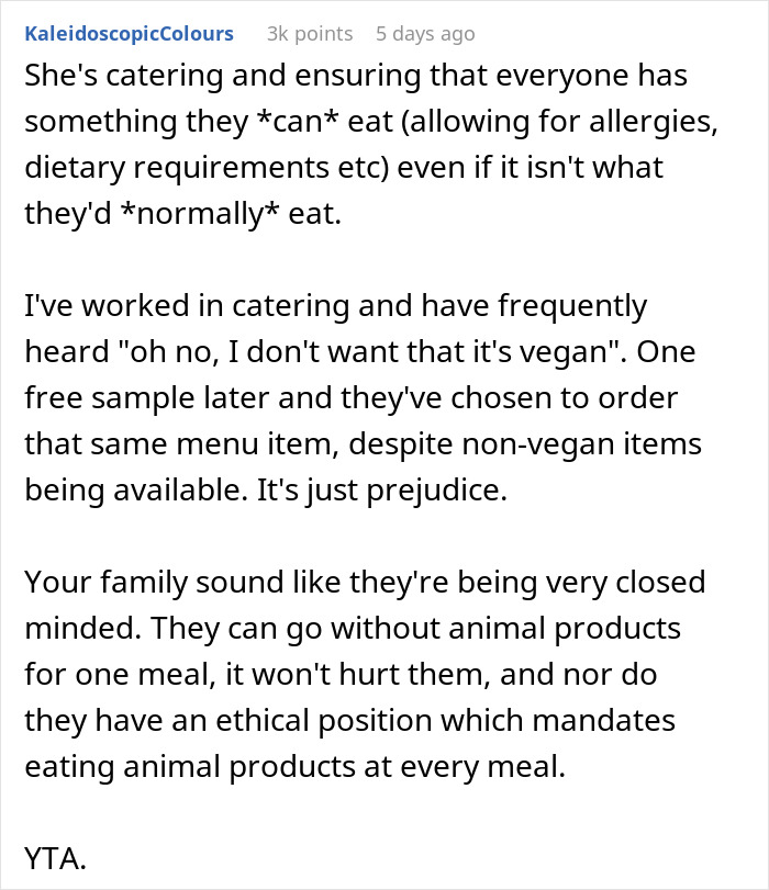 Guy Calls Out Vegan Sister For “Forcing An Entire Family To Adopt Her Choices”, Internet Is Split Guy Calls Out Vegan Sister For “Forcing An Entire Family To Adopt Her Choices”, Internet Is Split