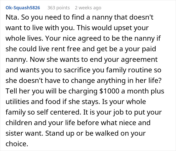 People Back Up Single Mom After She Tells Her Niece To Move Out As She’s Not Her Nanny Anymore People Back Up Single Mom After She Tells Her Niece To Move Out As She’s Not Her Nanny Anymore