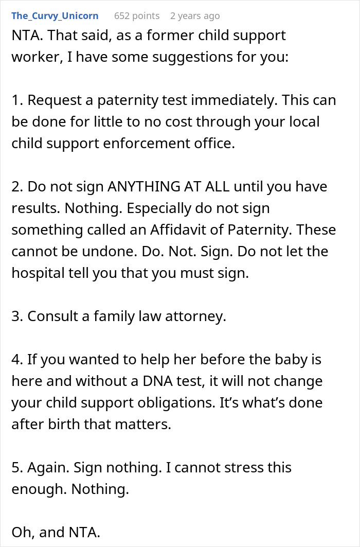 Man Refuses To Support Pregnant Ex Until She Does A Paternity Test, Gets Support Online