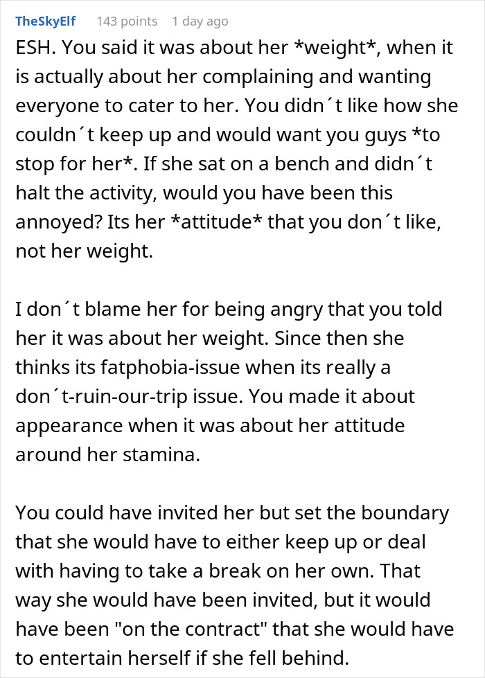 “Am I The Jerk For Telling My Daughter-In-Law She Wasn’t Invited Due To Her Weight?”