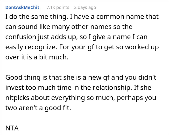 Woman Flips Out When She Finds Out Her BF Uses A Fake Name At Coffee Shops To Feel More Comfortable