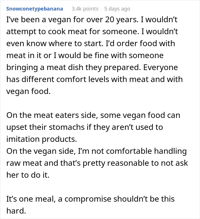 Guy Calls Out Vegan Sister For “Forcing An Entire Family To Adopt Her Choices”, Internet Is Split Guy Calls Out Vegan Sister For “Forcing An Entire Family To Adopt Her Choices”, Internet Is Split