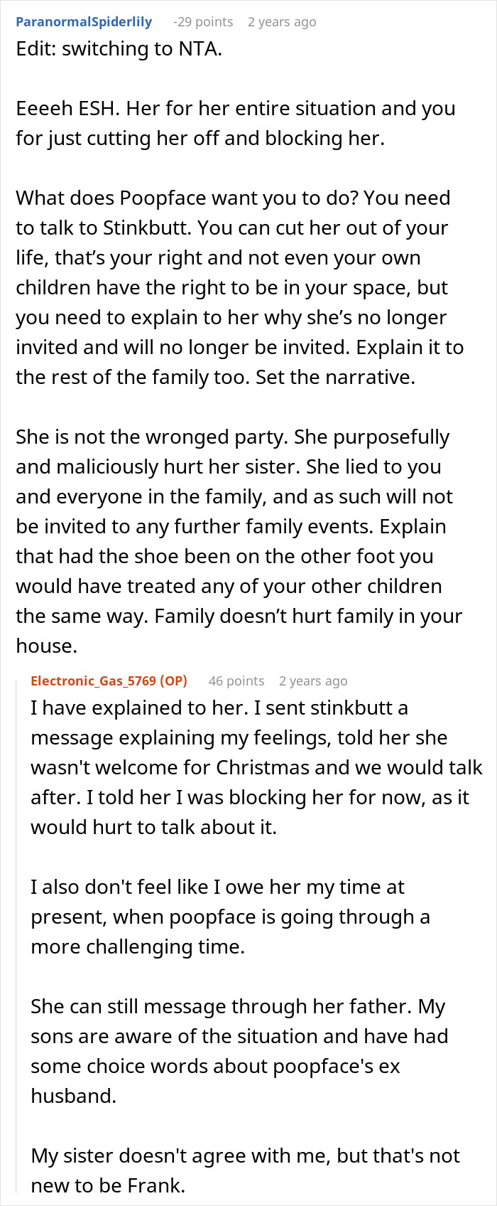 Woman Thinks Mom Is Wrong For Uninviting Her From Christmas Because Of Dating Sister’s Husband Woman Thinks Mom Is Wrong For Uninviting Her From Christmas Because Of Dating Sister’s Husband