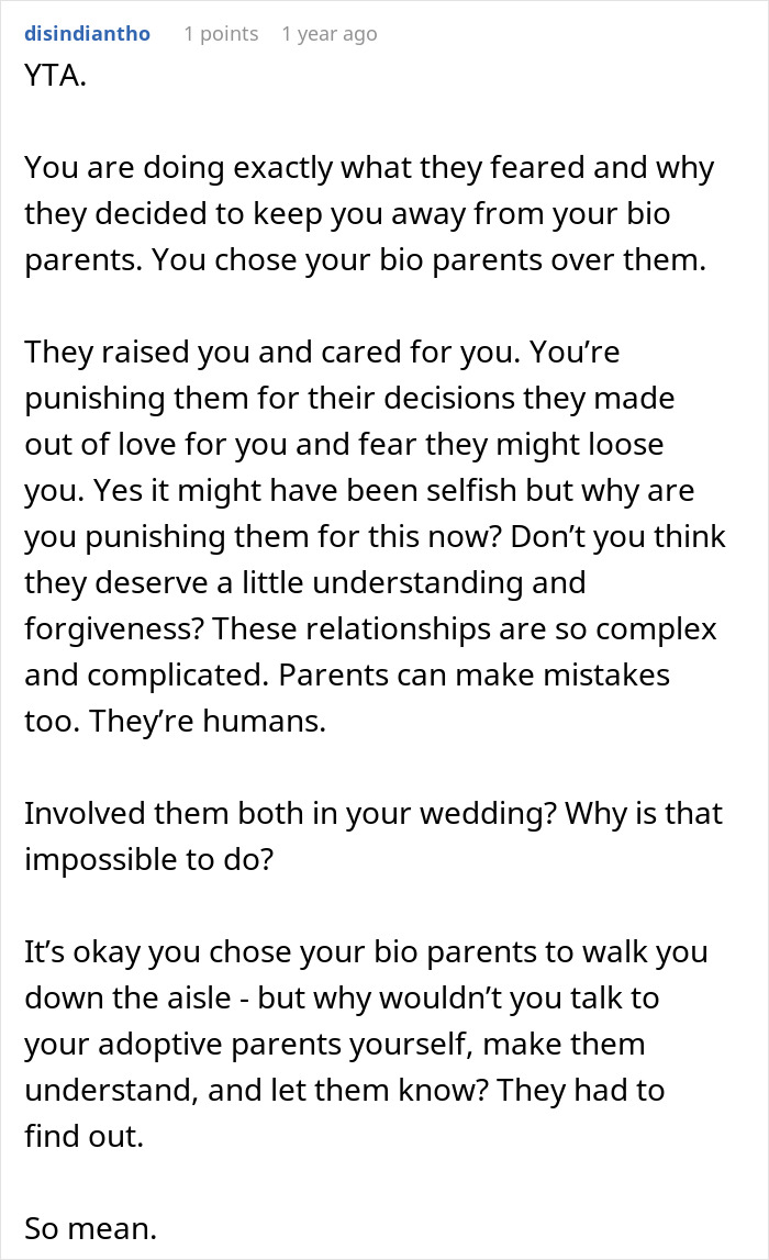 Bride Uninvites Adoptive Parents From The Wedding And Ends Up Cutting Them Off Completely Bride Uninvites Adoptive Parents From The Wedding And Ends Up Cutting Them Off Completely