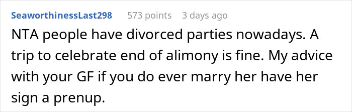 "This Sent My Girlfriend Into A Rage I’ve Never Seen Before": Guy Throws "End Of Alimony" Party "This Sent My Girlfriend Into A Rage I’ve Never Seen Before": Guy Throws "End Of Alimony" Party