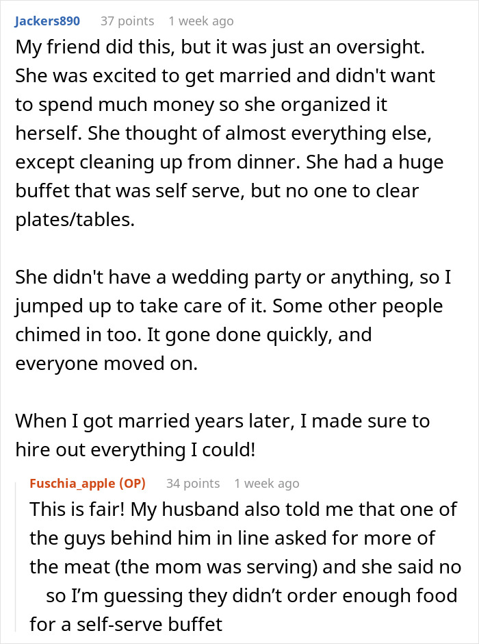“Oh Sorry, I Forgot To Mention”: Guests Left Washing Dishes At Reception By Surprise