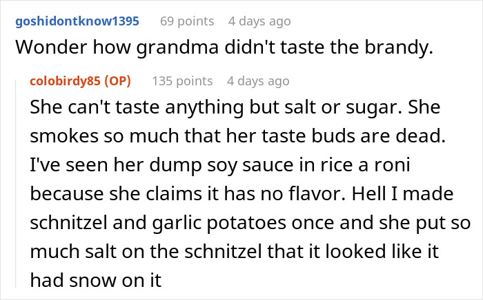 Old Lady Steals Brandy-Soaked Cherries Her Granddaughter Made For A Catering Event, Faces Hangover