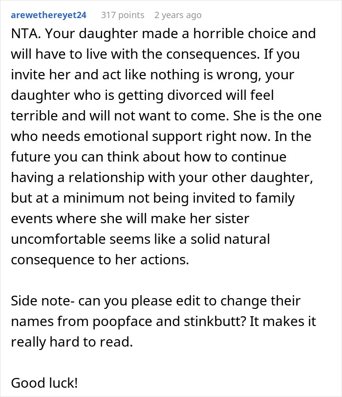 Woman Thinks Mom Is Wrong For Uninviting Her From Christmas Because Of Dating Sister’s Husband Woman Thinks Mom Is Wrong For Uninviting Her From Christmas Because Of Dating Sister’s Husband