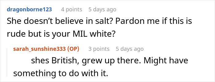 Couple Decides To No Longer Eat MIL's Food Because She's A Terrible Cook, She Gets Offended Couple Decides To No Longer Eat MIL's Food Because She's A Terrible Cook, She Gets Offended