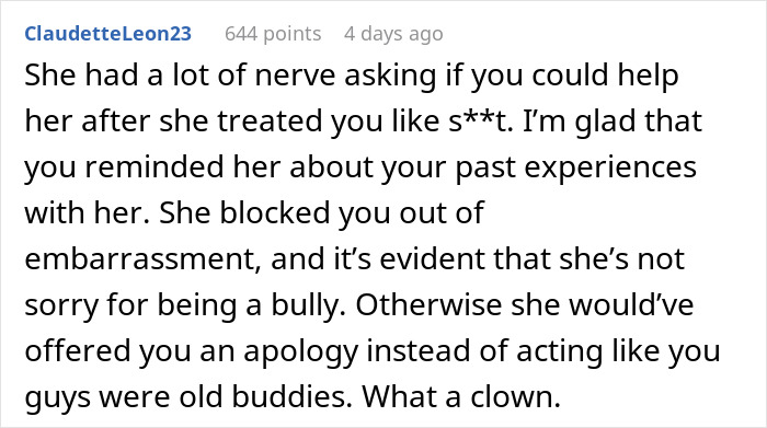 Bully Receives Revenge Years After Graduation When Victim Throws Facts About Their Deeds Back In Their Face Bully Receives Revenge Years After Graduation When Victim Throws Facts About Their Deeds Back In Their Face