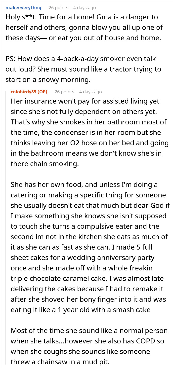 Old Lady Steals Brandy-Soaked Cherries Her Granddaughter Made For A Catering Event, Faces Hangover Old Lady Steals Brandy-Soaked Cherries Her Granddaughter Made For A Catering Event, Faces Hangover