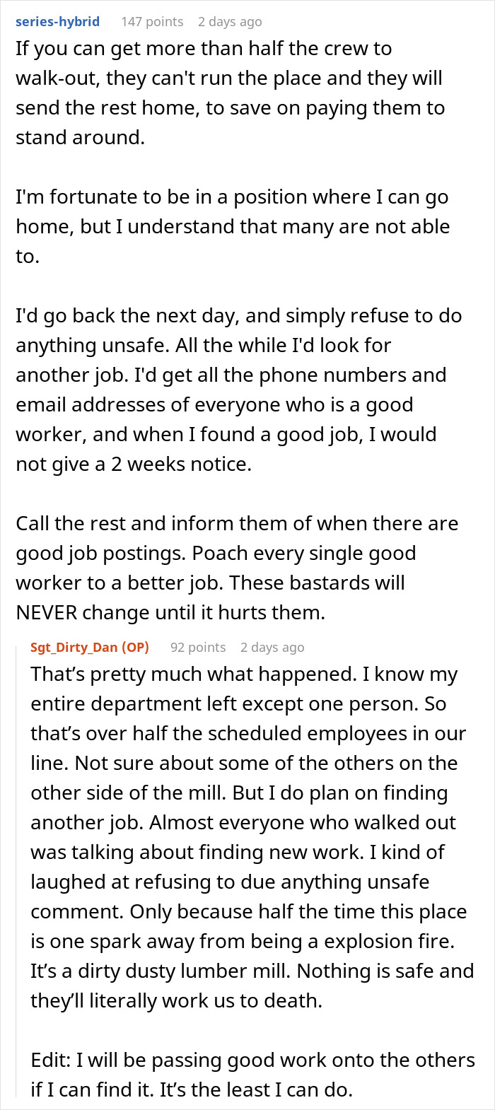 Boss Tries To Brush Off Death On The Job, Workers Retaliate Boss Tries To Brush Off Death On The Job, Workers Retaliate