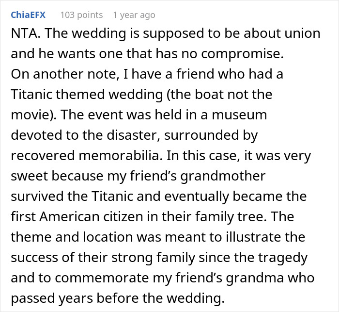 Man Sinks Fiancé’s Dreams Of Having A Titanic-Themed Wedding, He Storms Out