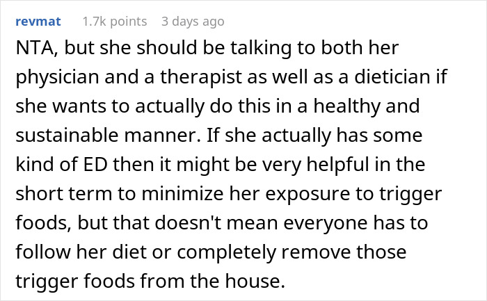 “AITA For Telling My Stepdaughter She Needs To Stop Expecting Everyone To Cater To Her Diet?” “AITA For Telling My Stepdaughter She Needs To Stop Expecting Everyone To Cater To Her Diet?”