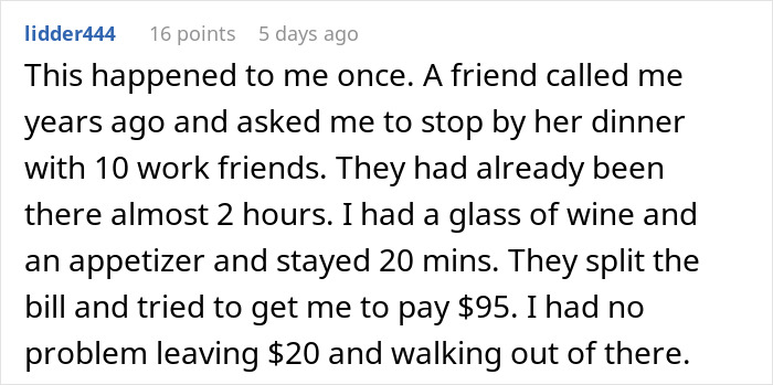 Friend Drama Ensues After Woman Refuses To Split The Bill And Pay $45 For Soda And Appetizer