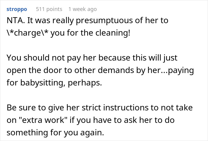 Mother-In-Law Cleans The House While Daughter-In-Law Is In Labor, Demands Payment Mother-In-Law Cleans The House While Daughter-In-Law Is In Labor, Demands Payment