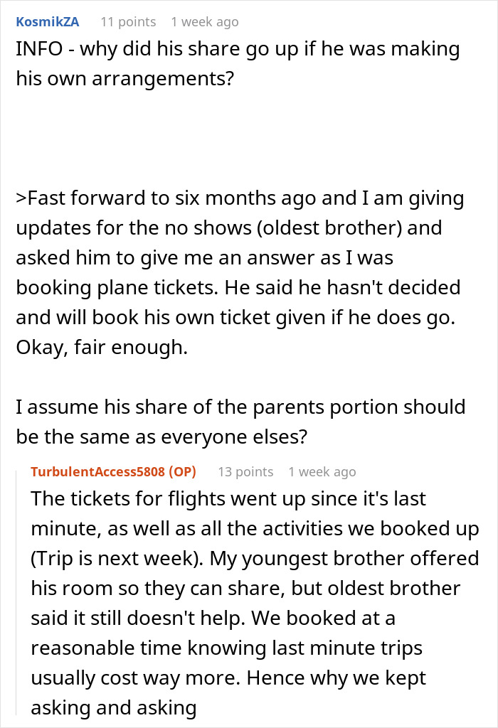 Woman Teaches A Cunning And Stingy Older Brother A Life Lesson By Excluding Him From Family Vacation Woman Teaches A Cunning And Stingy Older Brother A Life Lesson By Excluding Him From Family Vacation