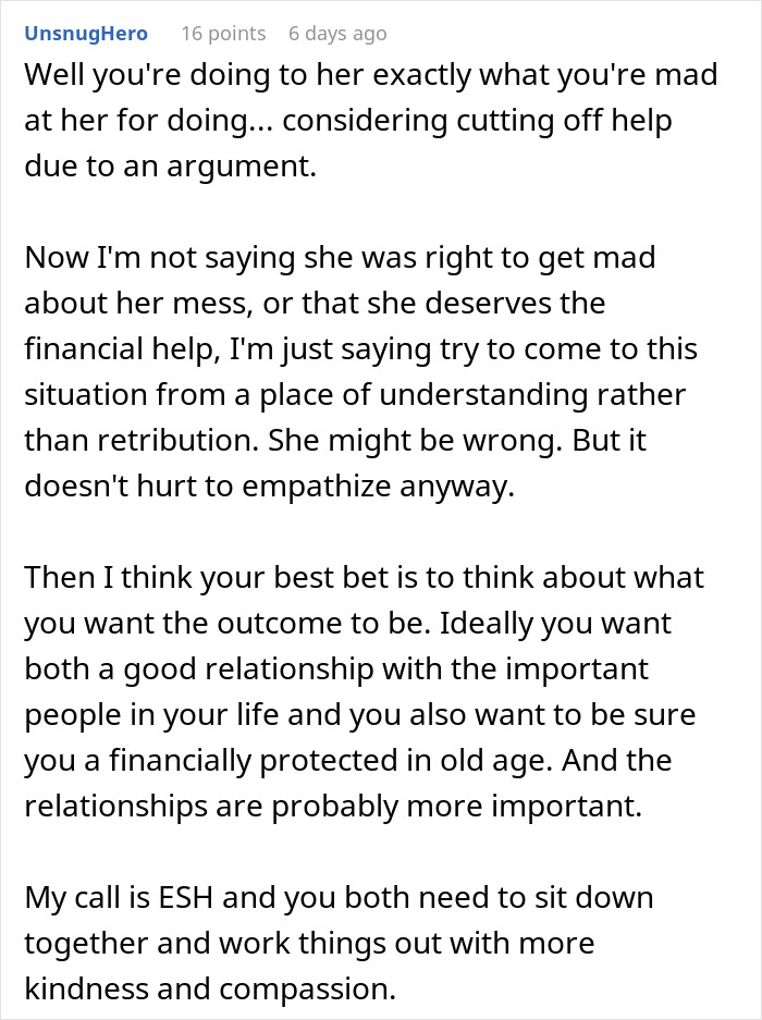 “Would I Be The Jerk For Financially Cutting Off My Daughter?” “Would I Be The Jerk For Financially Cutting Off My Daughter?”