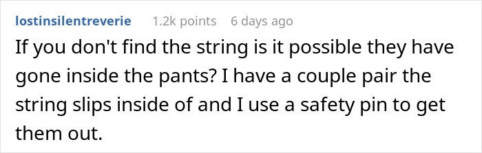Man Thinks His Wife Cuts Off His Pants Strings, Finds Out Adorable Reason They Go Missing Man Thinks His Wife Cuts Off His Pants Strings, Finds Out Adorable Reason They Go Missing
