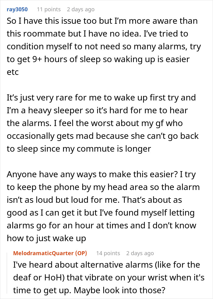 Woman Maliciously Gets Up And Starts Her Day After Roommate's First 5AM Alarm As Petty Revenge Woman Maliciously Gets Up And Starts Her Day After Roommate's First 5AM Alarm As Petty Revenge