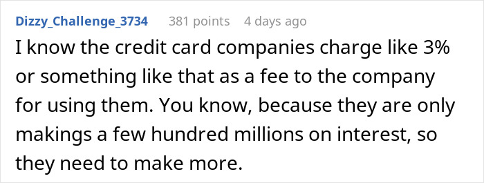 “It’s Cheaper To Pay With Cash”: Customer Makes Cashier Regret Pushing Their Policy On Them “It’s Cheaper To Pay With Cash”: Customer Makes Cashier Regret Pushing Their Policy On Them
