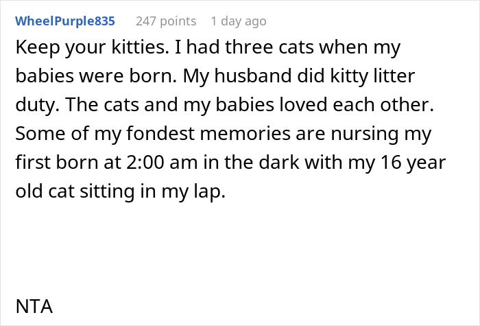 Woman Is Disappointed Friend Won’t Get Rid Of Her Cats Now That She’s Pregnant To Protect Her Baby Woman Is Disappointed Friend Won’t Get Rid Of Her Cats Now That She’s Pregnant To Protect Her Baby