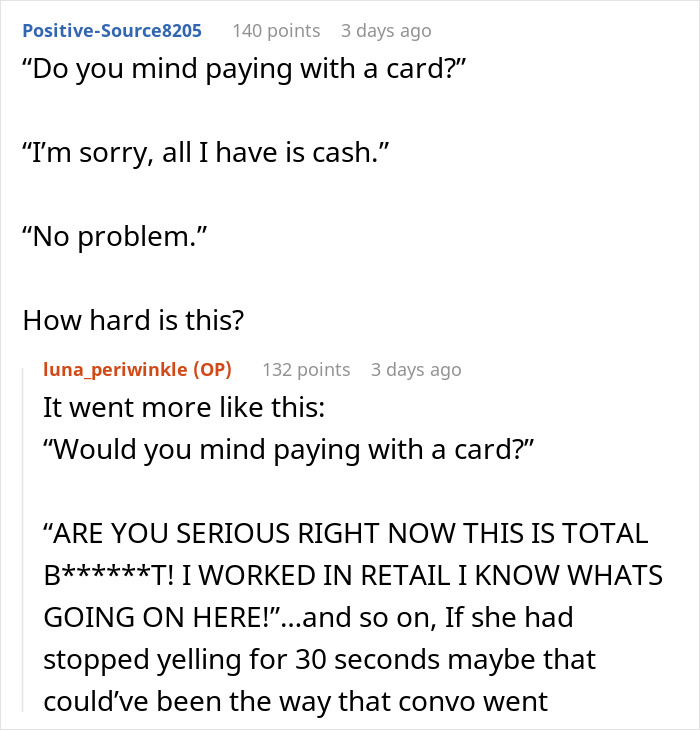 “You Are Giving Me So Much Anxiety”: Woman Loses It After Cashier Asks If She Could Pay With Card “You Are Giving Me So Much Anxiety”: Woman Loses It After Cashier Asks If She Could Pay With Card
