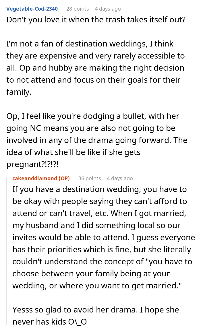 Couple Refuse To Pay $3-4K To Attend Destination Wedding, Bride Goes No-Contact Couple Refuse To Pay $3-4K To Attend Destination Wedding, Bride Goes No-Contact