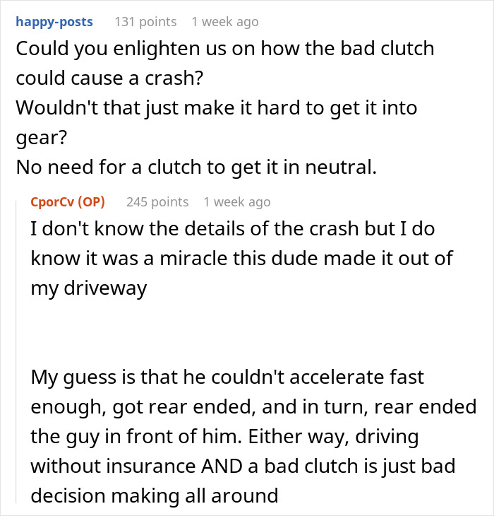 Man Shares Threatening Texts From The Guy He Sold His Car To After His Son Crashed It