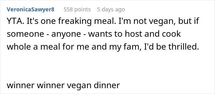 Guy Calls Out Vegan Sister For “Forcing An Entire Family To Adopt Her Choices”, Internet Is Split Guy Calls Out Vegan Sister For “Forcing An Entire Family To Adopt Her Choices”, Internet Is Split