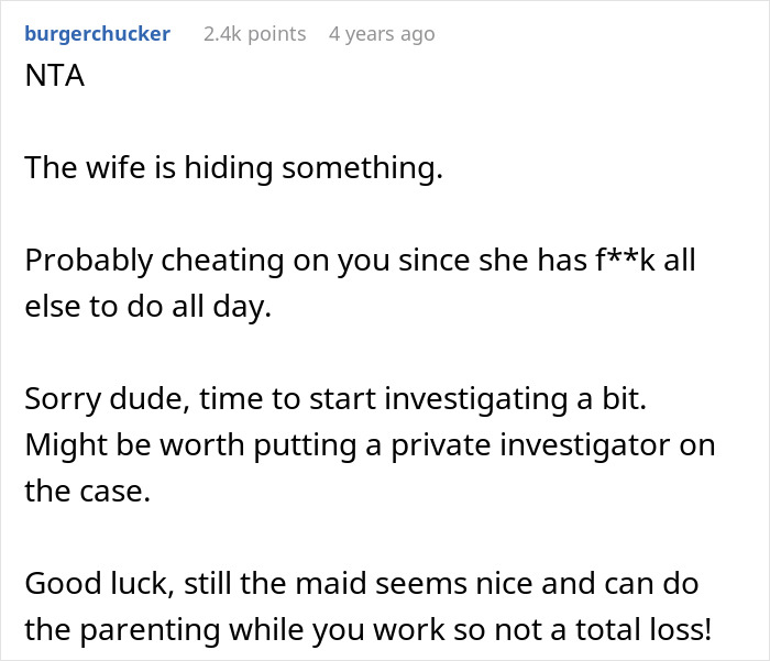 Man Can’t Understand Why Wife Wants To Fire Their Maid, Uncovers A Dark Secret Man Can’t Understand Why Wife Wants To Fire Their Maid, Uncovers A Dark Secret