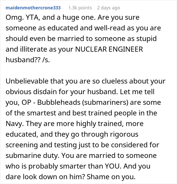 “He Works On Nuclear Reactors”: Woman Calls Husband Uneducated, Gets Called Out