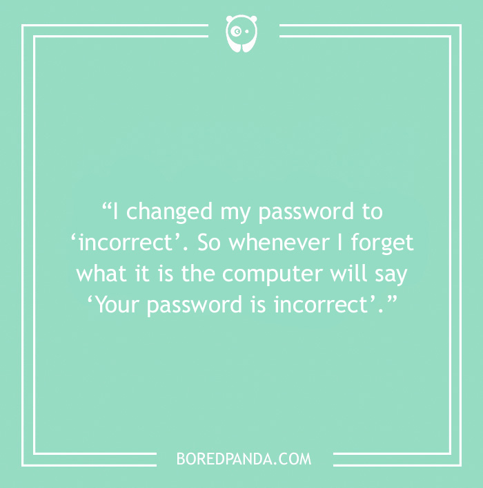 Computer joke about password 