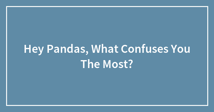 Hey Pandas, What Confuses You The Most?