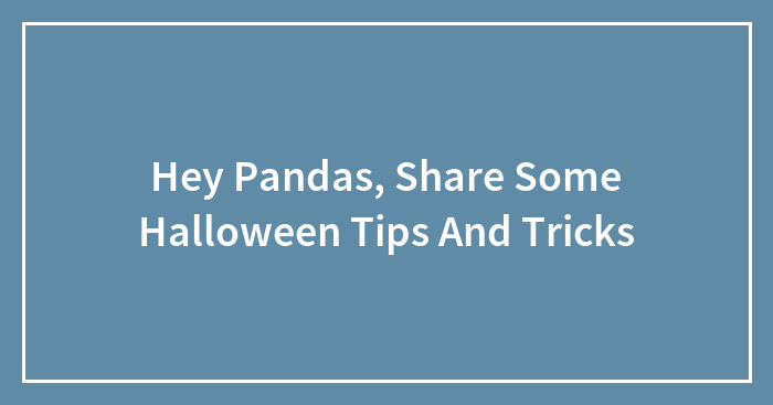 Hey Pandas, Share Some Halloween Tips And Tricks (Closed)