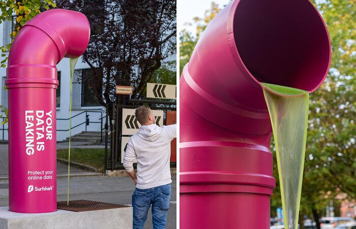 Leaking Pipe Stunt Challenges Big Tech On The Streets Of Munich