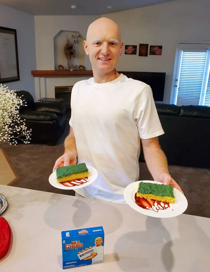 Mr. Clean Made "Sponge" Cakes To Help Clean Up All The Blood This Halloween