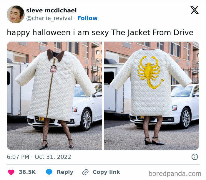 The Jacket From Drive Turned Into A Halloween Costume - I Love It
