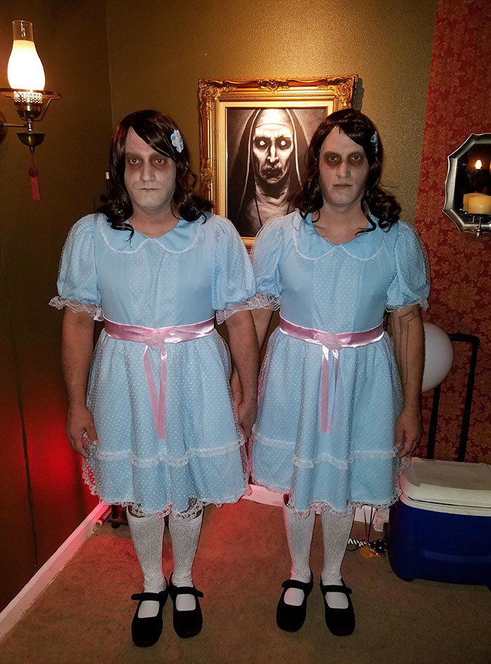 My Roommate And His Twin Brother As The Twins From "The Shining"