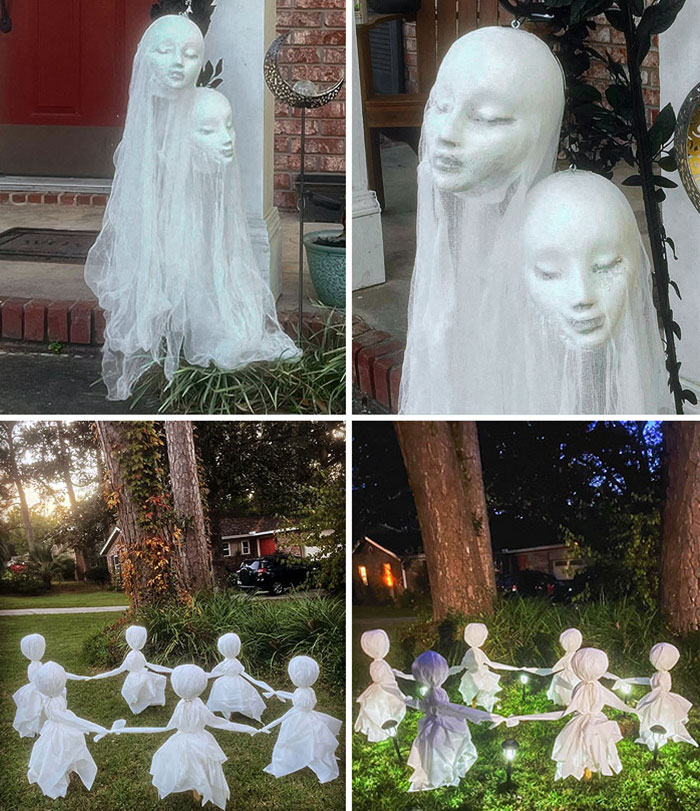 I Tried Making A New Kind Of Ghosts This Year. In Addition To My Annual Circle Of Ghostly Dancers