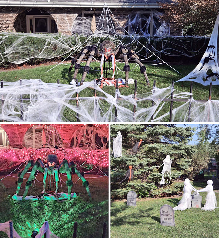 The Theme For My Halloween Display This Year Is Spiders