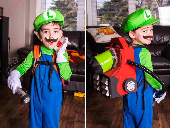 My Son's Luigi Halloween Costume